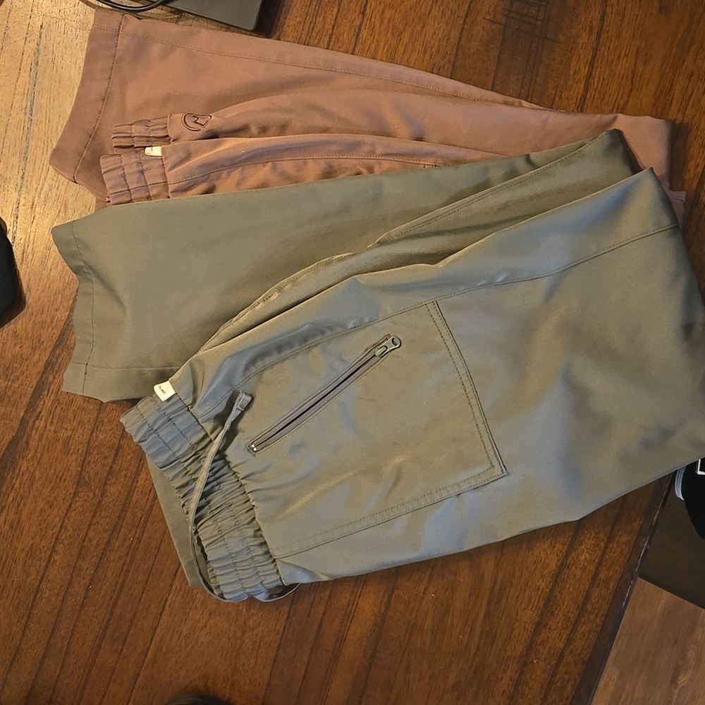 Magellan Outdoors Olive Green and Mauve Track Joggers